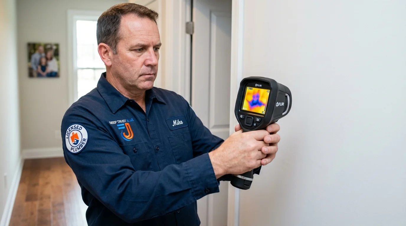 Thermal imaging leak detection by Johns Plumbing LLC in Bassett